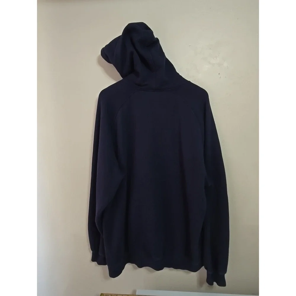 Vtg 90s Nike Hoodie Men's XL Bllue Navy Spellout Pullover  Sweatshirt‎ 90s Retro